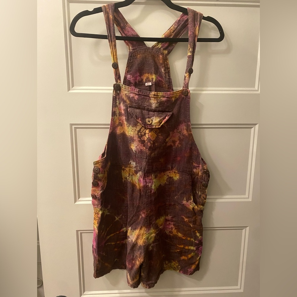 Tie-Dye Overall Shorties~ Size Small/Medium